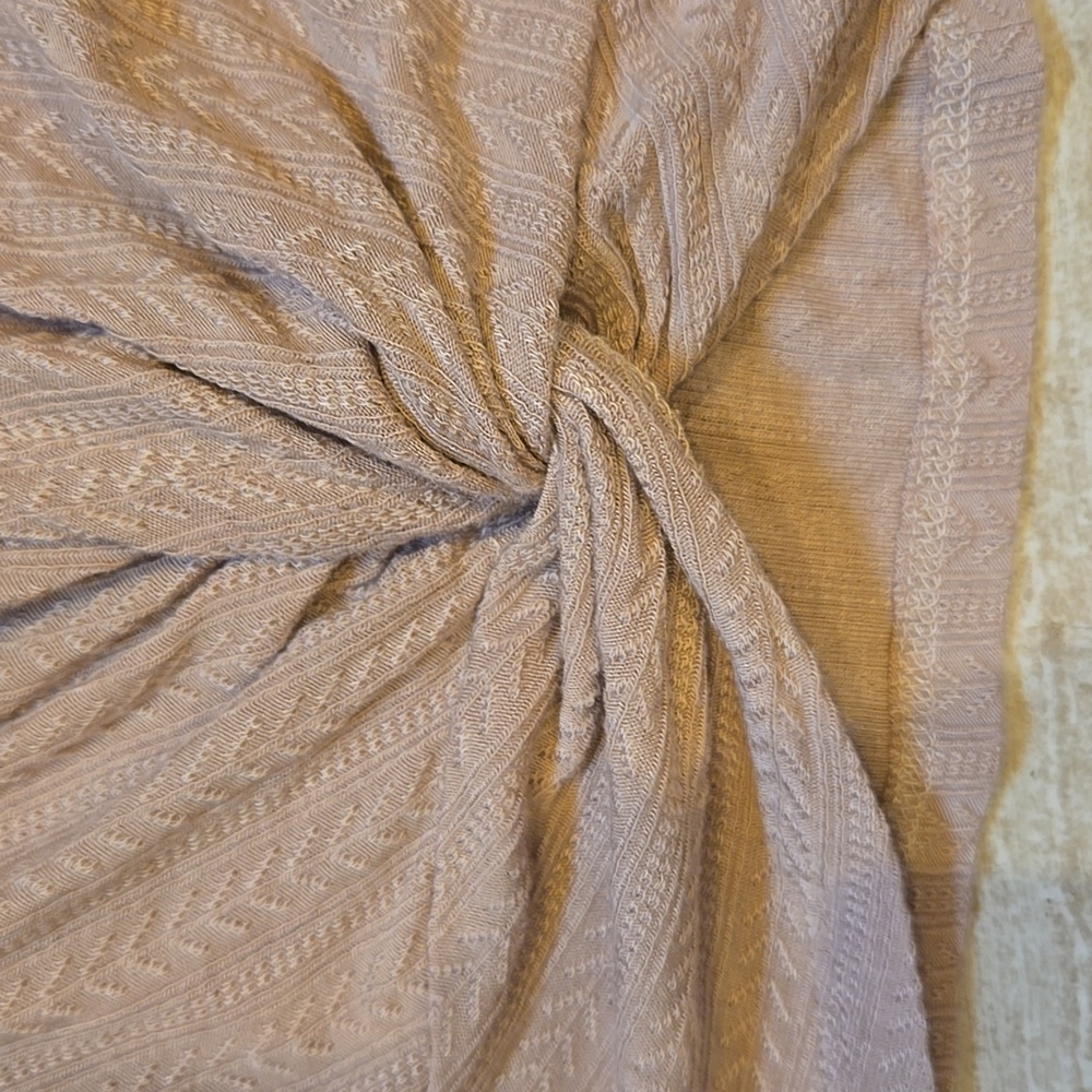 New O'Neill Tan India Knit Twisted Knot Crop Tank Top - Picture 5 of 10